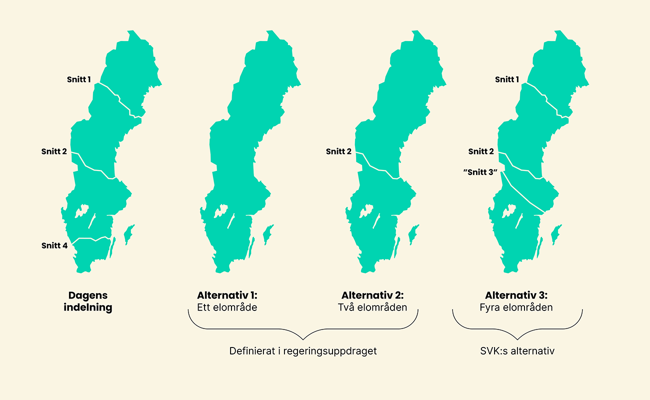 Kartor över elområdesindelningar
