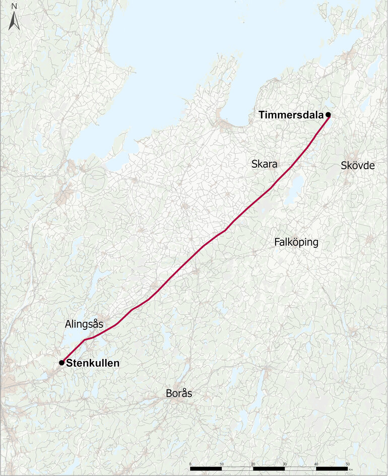 Karta Timmersdala-Stenkullen 