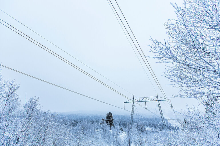 Ledning i snölandskap