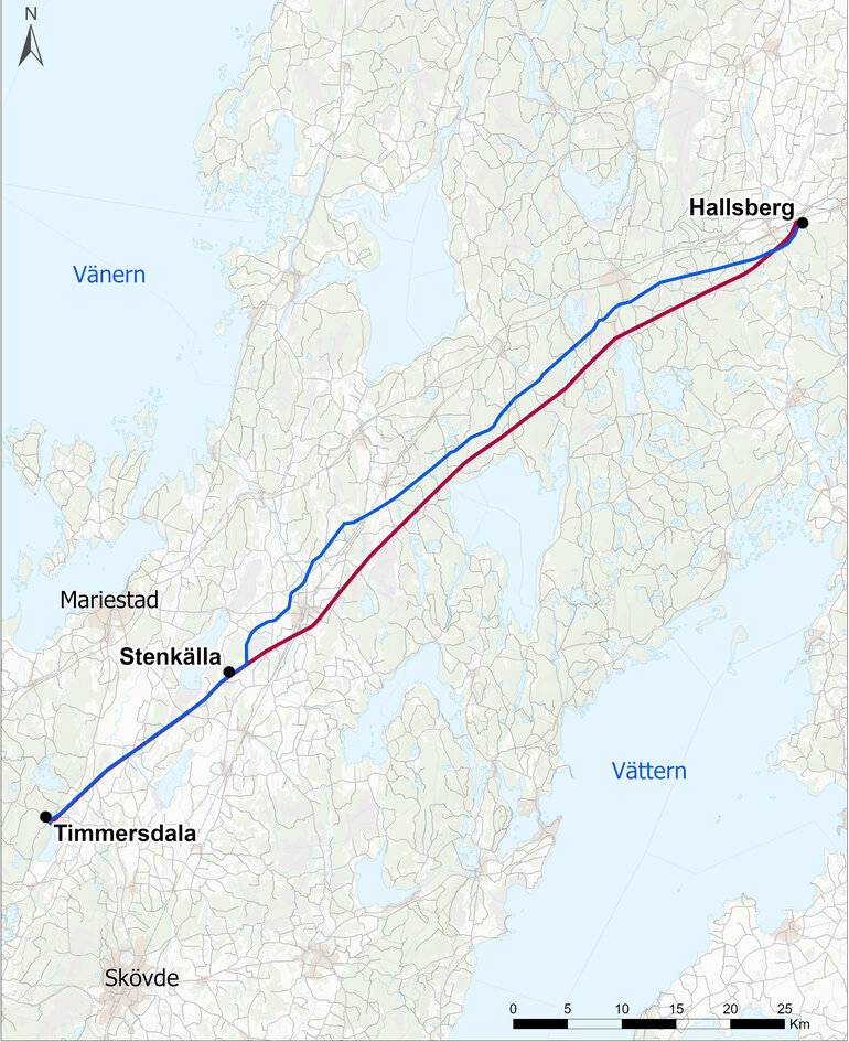Karta Hallsberg-Timmersdala 