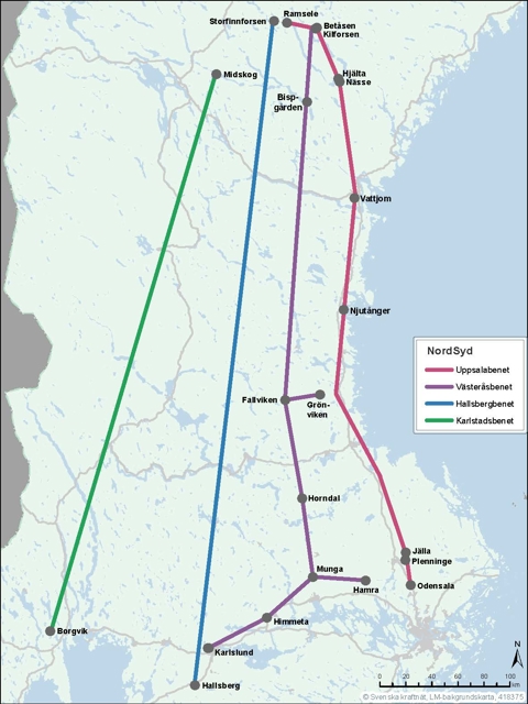 Översiktskarta över NordSyd området